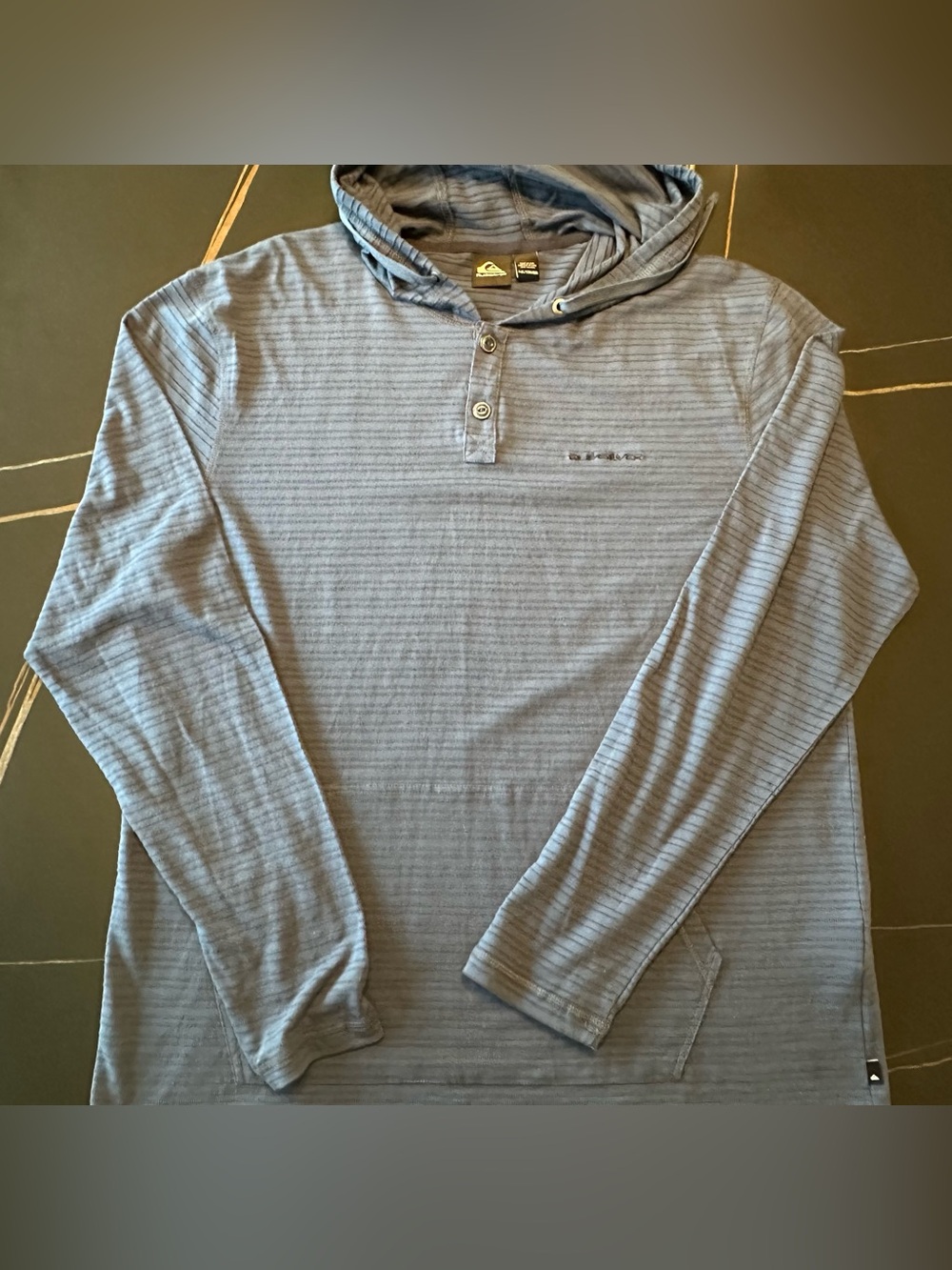Quiksilver Men's Hooded Henley Pullover - Slate